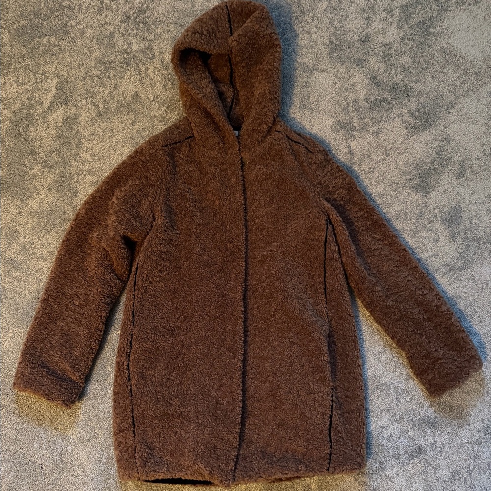 Cozy Brown Hooded Coat